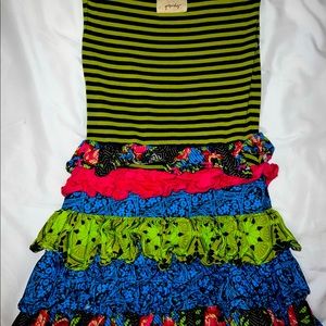 Girls boutique Persnickety Clothing ruffle dress size 6